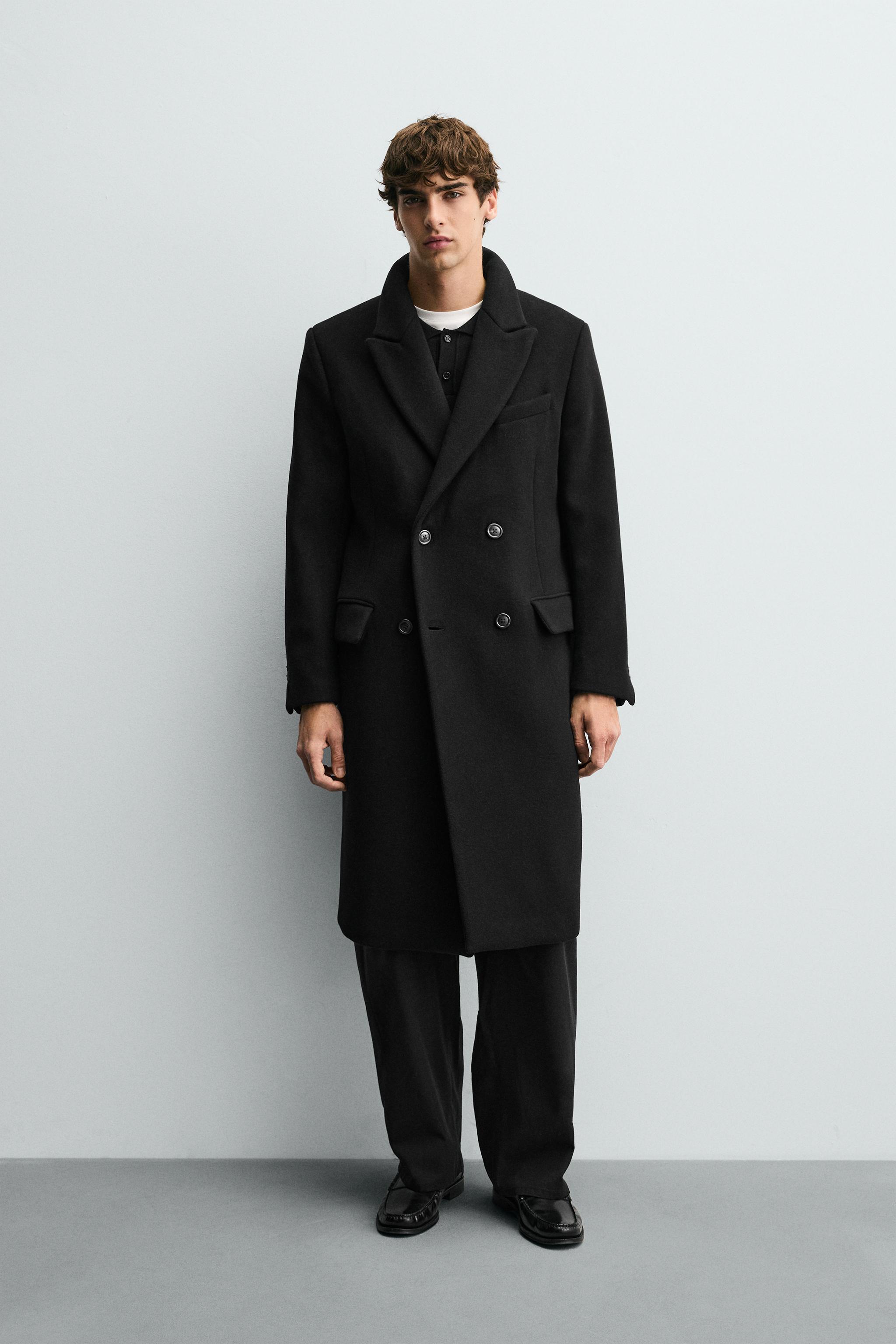 DOUBLE BREASTED MANTECO WOOL BLEND COAT ®